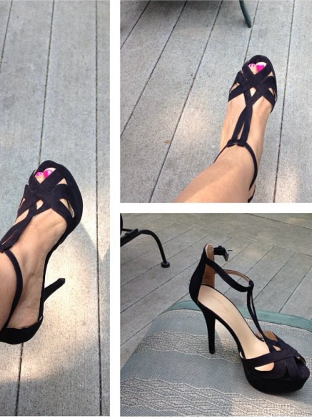 Zara Black Strappy Heels